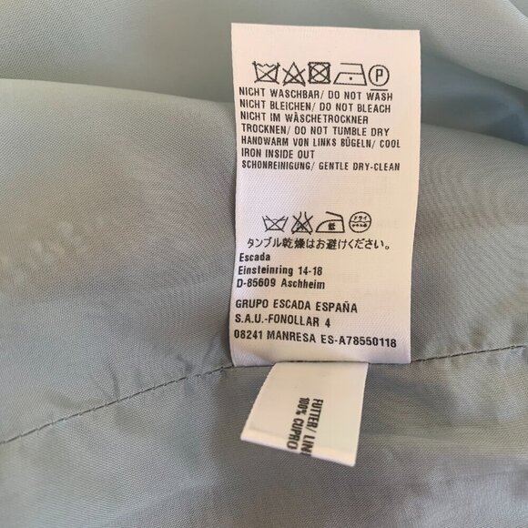 Escada Silk Wool Metallic Tweed Pencil Skirt - Picture 12 of 13